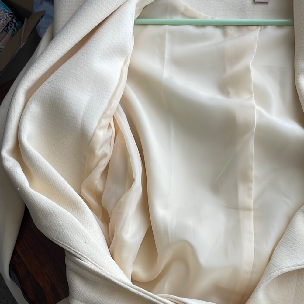 Cream Belted Coat - Picture 5 of 6